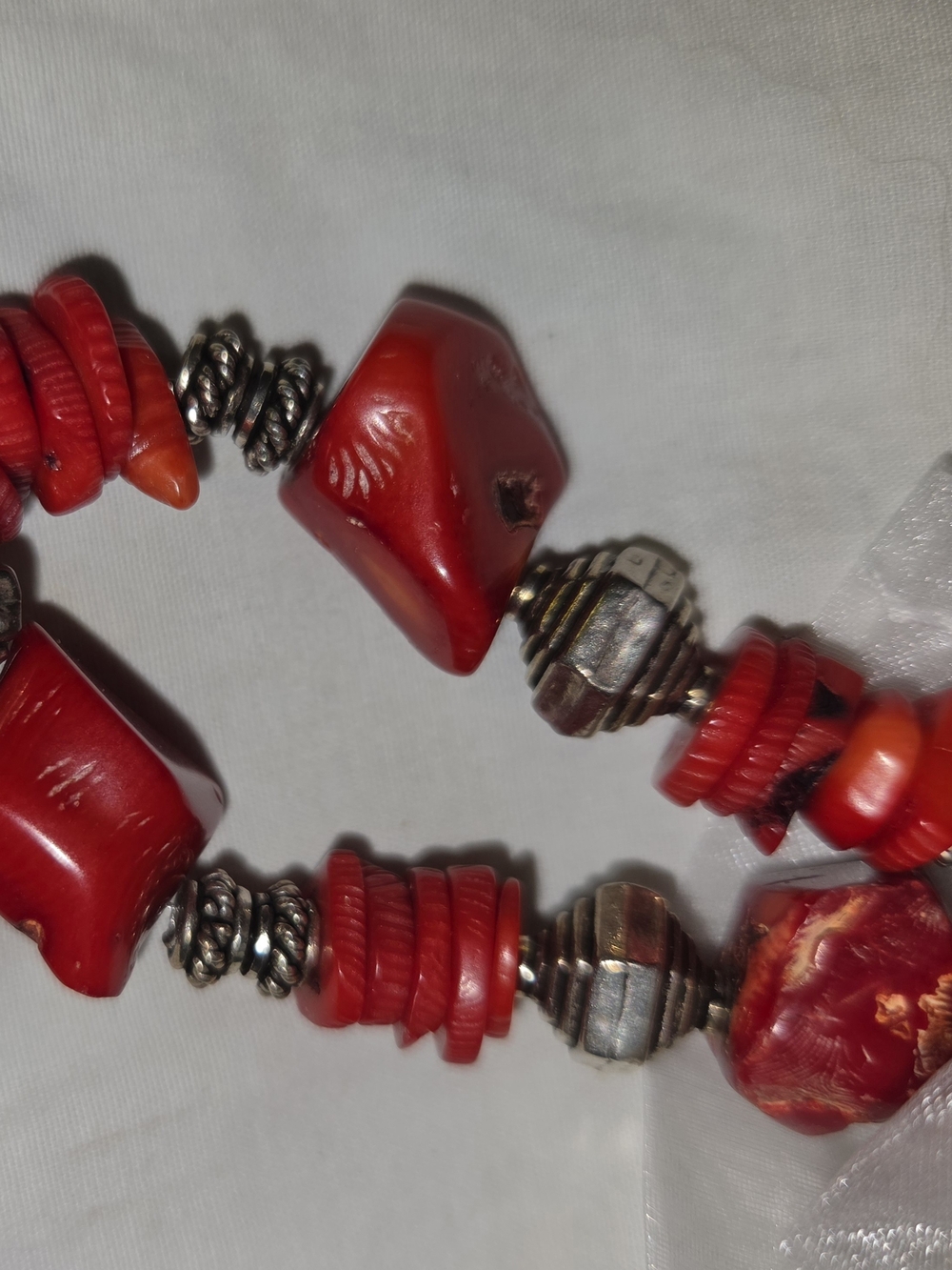 Red Beaded Statement Necklace - Designer Style